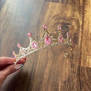 Elegant Pink and Gold Tiara